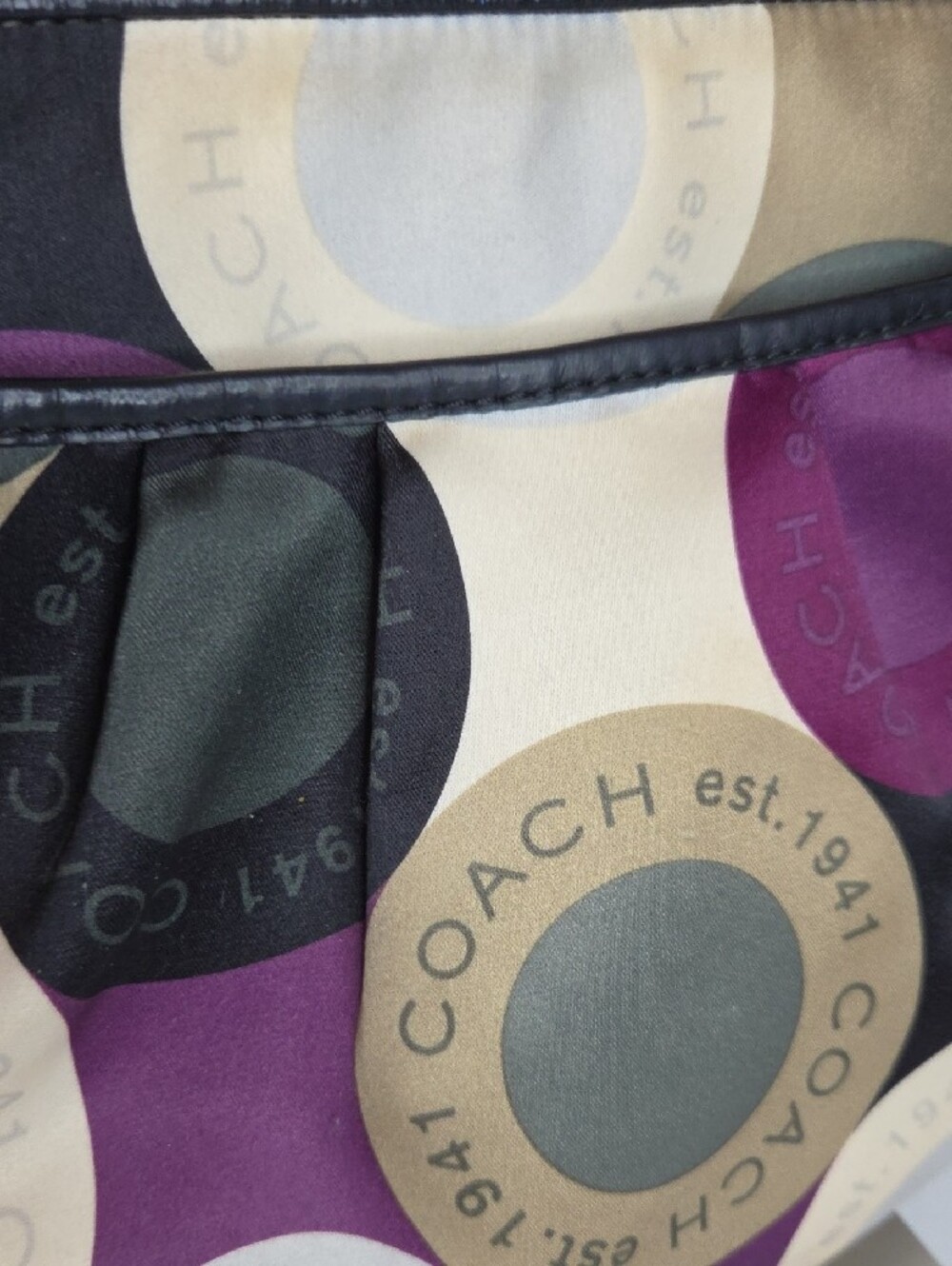 Coach Purple Multi Signature Circle Crossbody - Picture 3 of 8